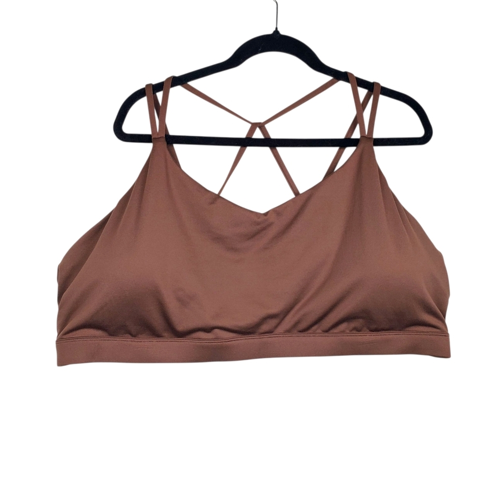 Old Navy Womens Brown Light Support Strappy Sports Bra Size 4X